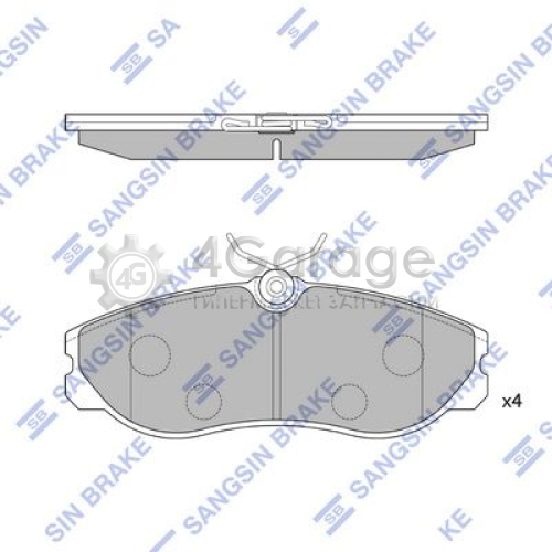 Hi-Q (SANGSIN) SP1887 Комплект тормозных колодок передние