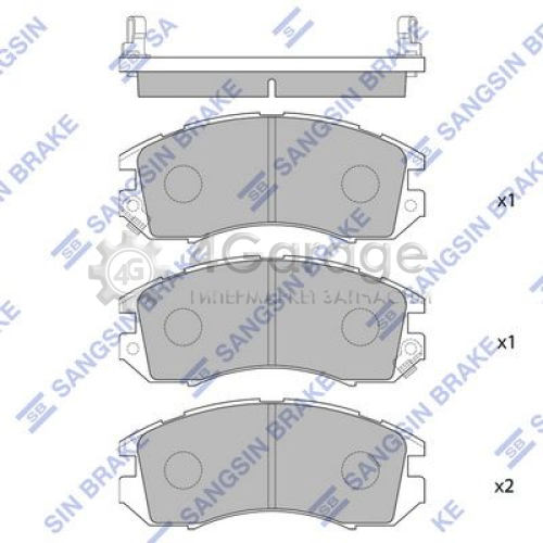 Hi-Q (SANGSIN) SP1120 Комплект тормозных колодок дисковый тормоз