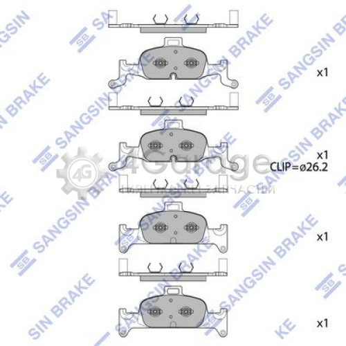 Hi-Q (SANGSIN) SP4111 Комплект тормозных колодок передние