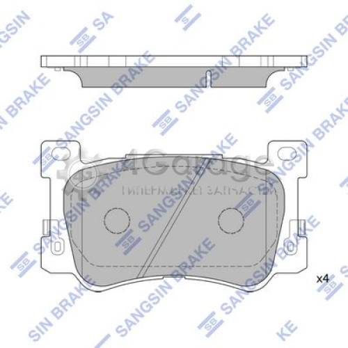 Hi-Q (SANGSIN) SP1955 Комплект тормозных колодок передние