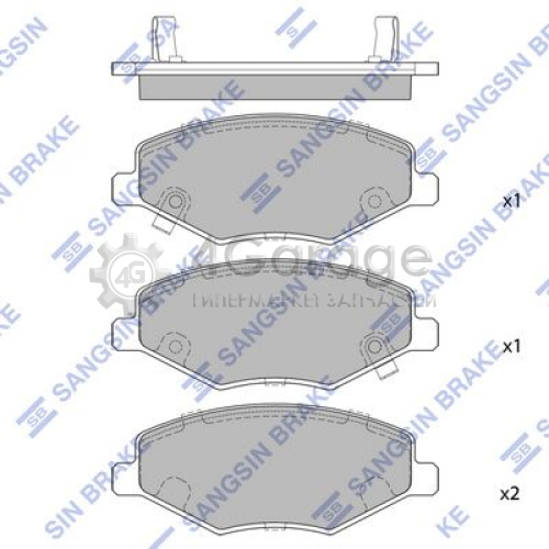 Hi-Q (SANGSIN) SP2092 Комплект тормозных колодок передние