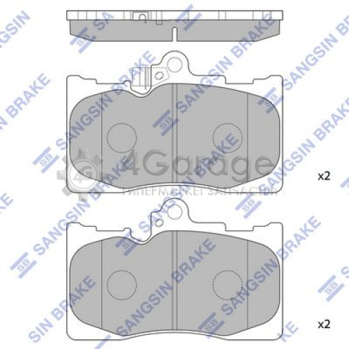 Hi-Q (SANGSIN) SP2302 Комплект тормозных колодок передние