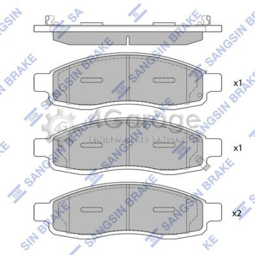 Hi-Q (SANGSIN) SP1455 Комплект тормозных колодок передний