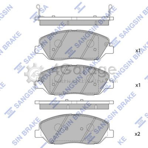 Hi-Q (SANGSIN) SP1246 Комплект тормозных колодок передний