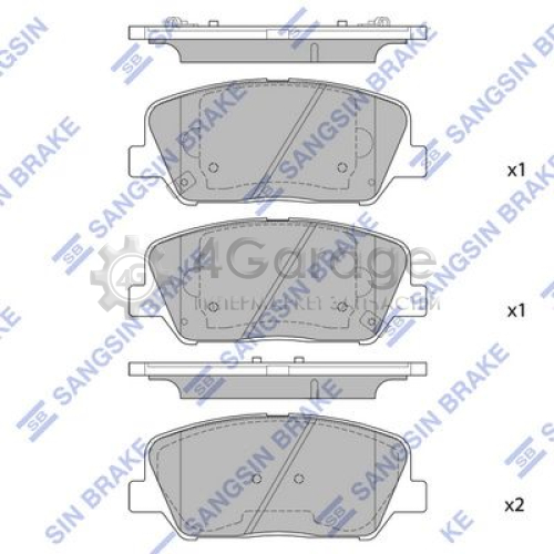 Hi-Q (SANGSIN) SP1721 Комплект тормозных колодок передние