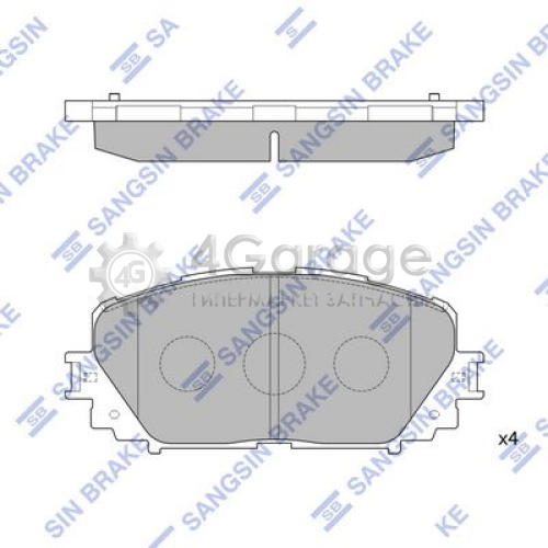 Hi-Q (SANGSIN) SP1588 Комплект тормозных колодок передние