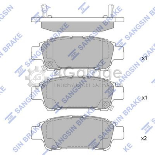 Hi-Q (SANGSIN) SP1423 Комплект тормозных колодок задний
