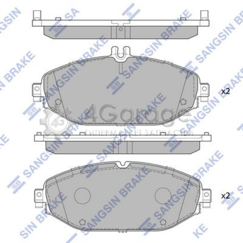 Hi-Q (SANGSIN) SP4001 Комплект тормозных колодок передние