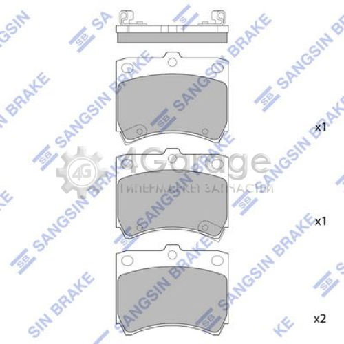 Hi-Q (SANGSIN) SP1049 Комплект тормозных колодок дисковый тормоз