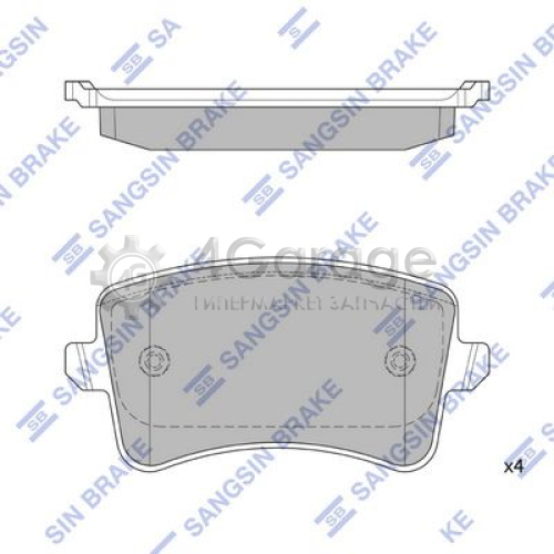 Hi-Q (SANGSIN) SP2146 Комплект тормозных колодок задние