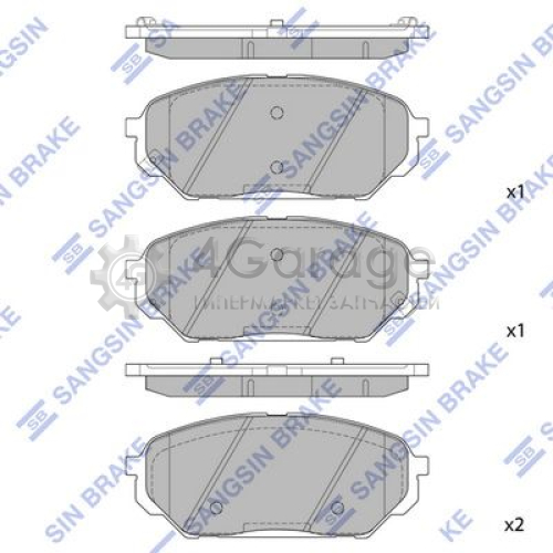 Hi-Q (SANGSIN) SP1203 Комплект тормозных колодок дисковый тормоз