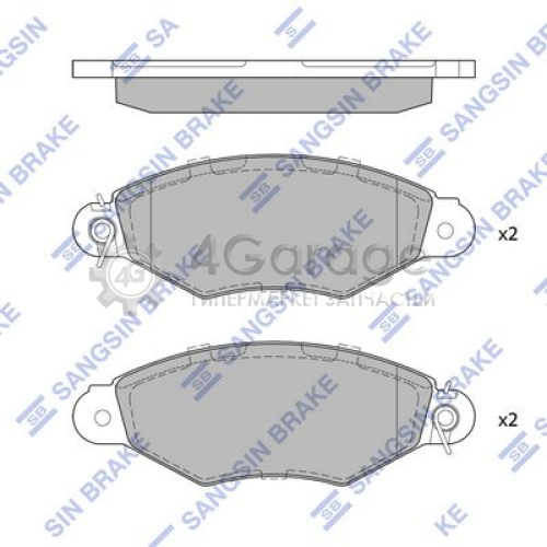 Hi-Q (SANGSIN) SP1891A Комплект тормозных колодок передние