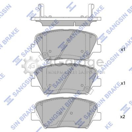 Hi-Q (SANGSIN) SP1833 Комплект тормозных колодок передние