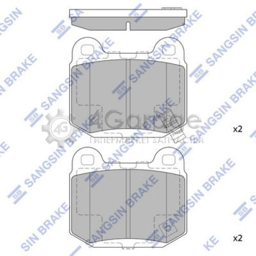 Hi-Q (SANGSIN) SP1495 Комплект тормозных колодок задние
