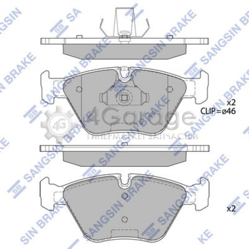 Hi-Q (SANGSIN) SP2216 Комплект тормозных колодок передние