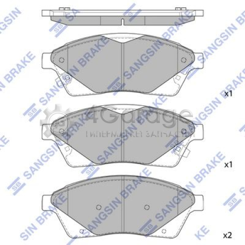 Hi-Q (SANGSIN) SP2251 Комплект тормозных колодок передние