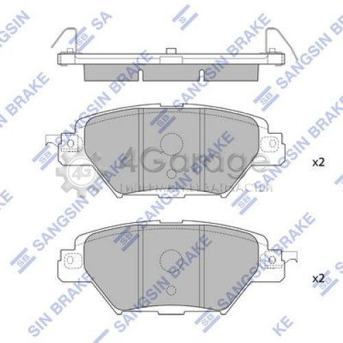 Hi-Q (SANGSIN) SP4120 Комплект тормозных колодок задние