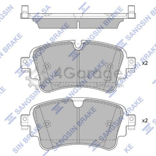 Hi-Q (SANGSIN) SP4112 Комплект тормозных колодок задние