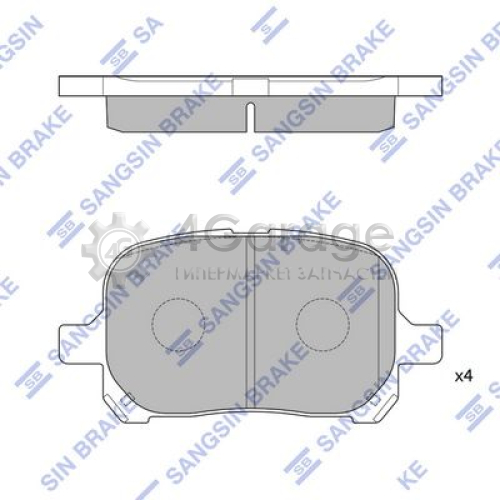 Hi-Q (SANGSIN) SP1226 Комплект тормозных колодок дисковый тормоз