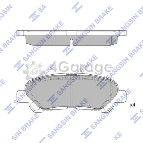 Hi-Q (SANGSIN) SP2136 Комплект тормозных колодок задние