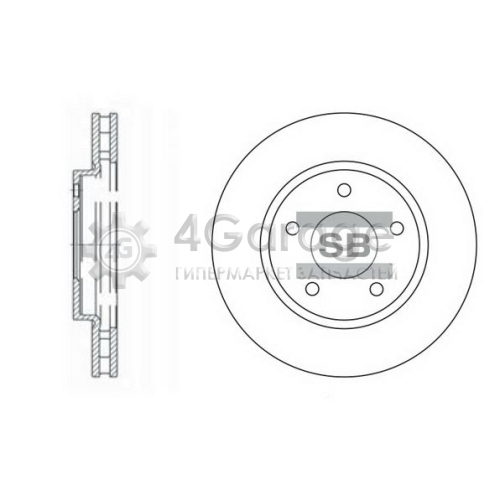 Hi-Q (SANGSIN) SD4315 Тормозной диск