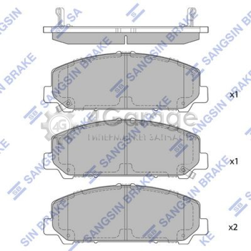 Hi-Q (SANGSIN) SP1448 Комплект тормозных колодок передний