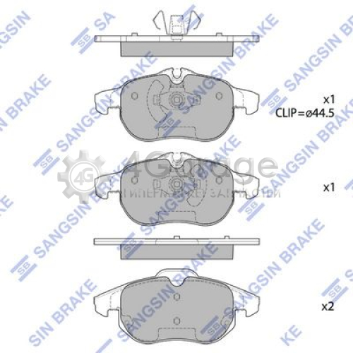 Hi-Q (SANGSIN) SP1758 Комплект тормозных колодок передние