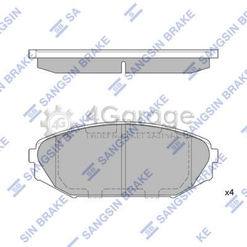 Hi-Q (SANGSIN) SP1271 Комплект тормозных колодок передний