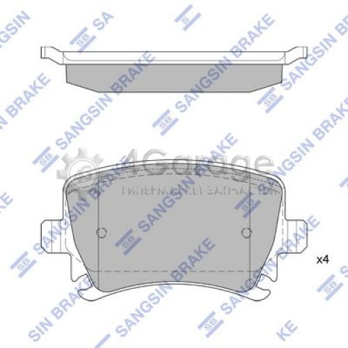 Hi-Q (SANGSIN) SP2099 Комплект тормозных колодок задние
