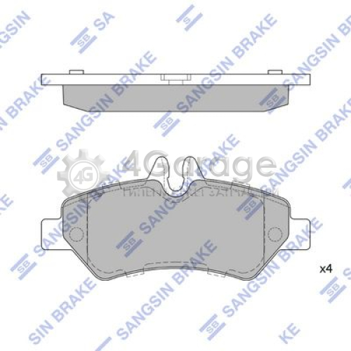 Hi-Q (SANGSIN) SP1562 Комплект тормозных колодок задние