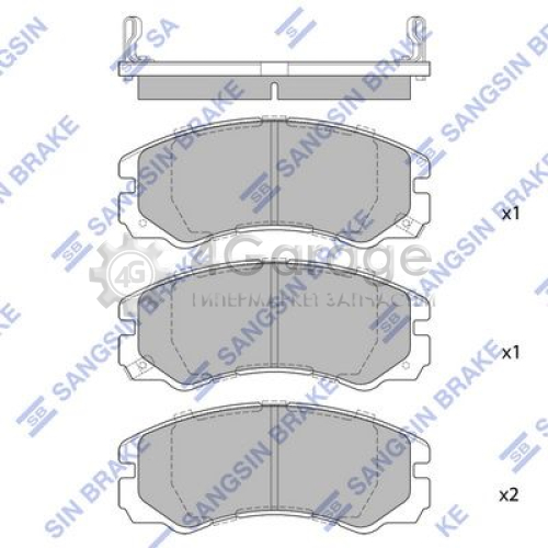 Hi-Q (SANGSIN) SP1267 Комплект тормозных колодок дисковый тормоз