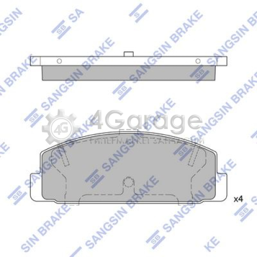 Hi-Q (SANGSIN) SP2028 Комплект тормозных колодок задние