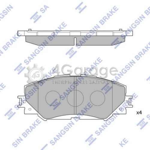 Hi-Q (SANGSIN) SP2093 Комплект тормозных колодок передние