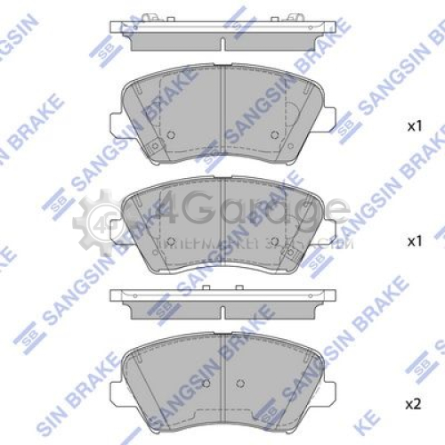 Hi-Q (SANGSIN) SP1842 Комплект тормозных колодок передние