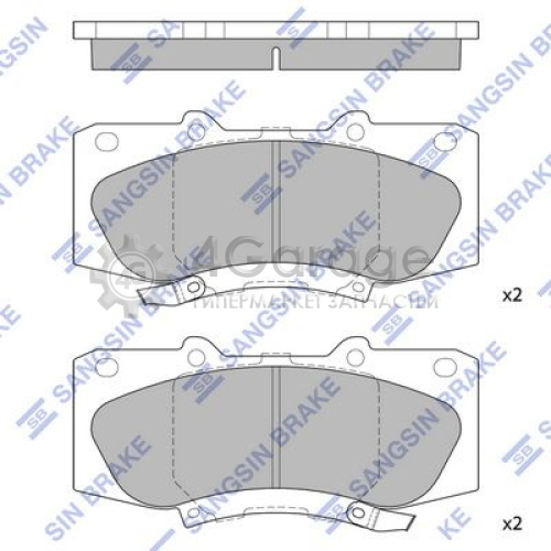 Hi-Q (SANGSIN) SP1484 Комплект тормозных колодок передний