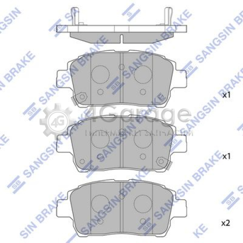 Hi-Q (SANGSIN) SP1244 Комплект тормозных колодок передний