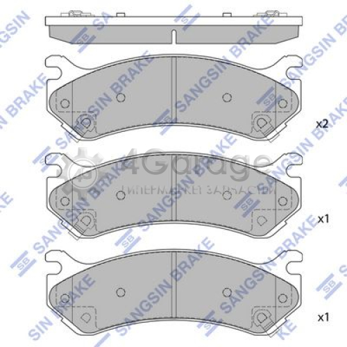 Hi-Q (SANGSIN) SP1298 Комплект тормозных колодок дисковый тормоз