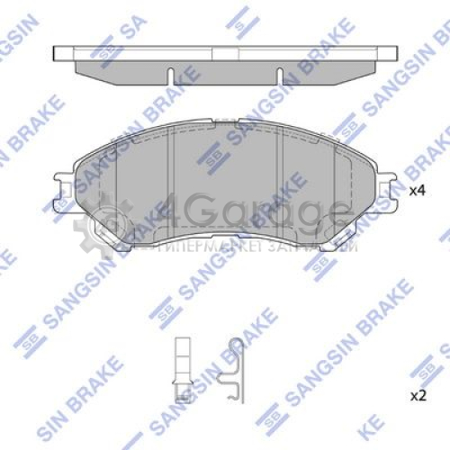 Hi-Q (SANGSIN) SP4212 Комплект тормозных колодок передние