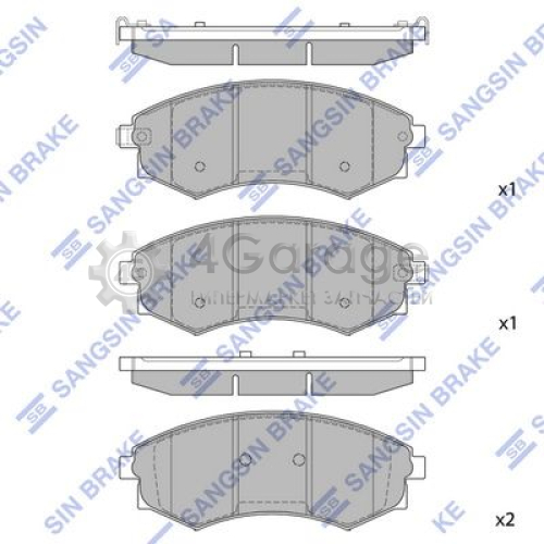 Hi-Q (SANGSIN) SP1111 Комплект тормозных колодок дисковый тормоз