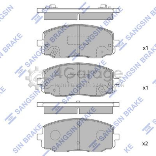 Hi-Q (SANGSIN) SP1172 Комплект тормозных колодок дисковый тормоз