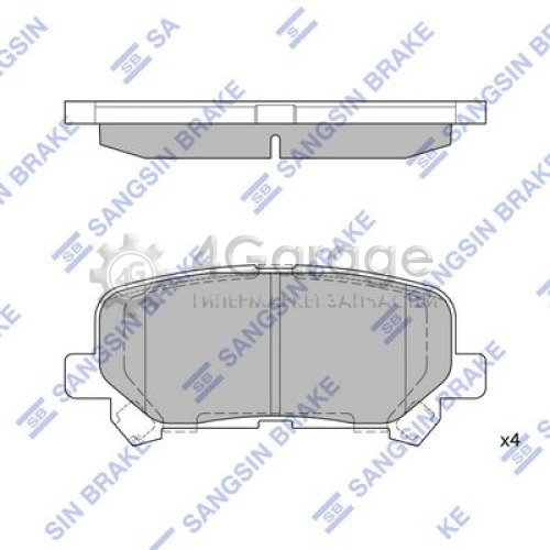 Hi-Q (SANGSIN) SP1461 Комплект тормозных колодок задний