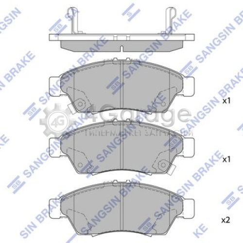 Hi-Q (SANGSIN) SP1541 Комплект тормозных колодок передние