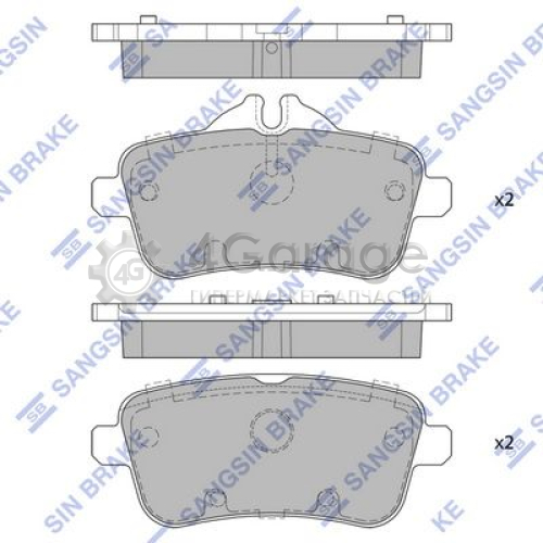 Hi-Q (SANGSIN) SP1909 Комплект тормозных колодок задние