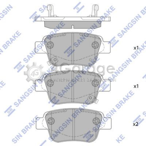 Hi-Q (SANGSIN) SP2184 Комплект тормозных колодок задние