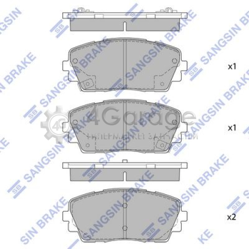 Hi-Q (SANGSIN) SP1405 Комплект тормозных колодок передний