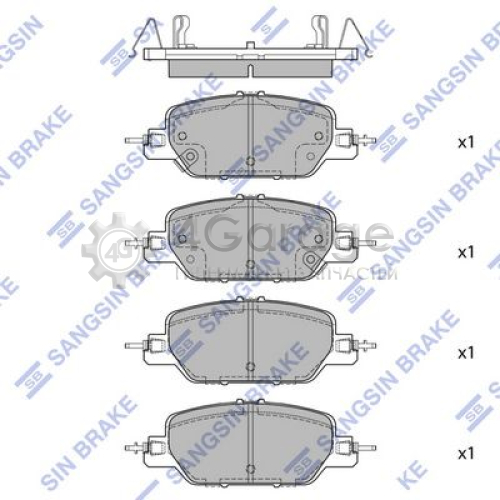 Hi-Q (SANGSIN) SP4177 Комплект тормозных колодок задние