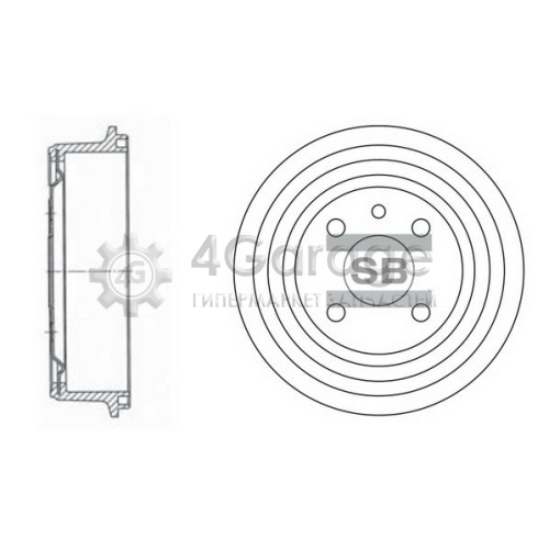 Hi-Q (SANGSIN) SD3034 Тормозной барабан
