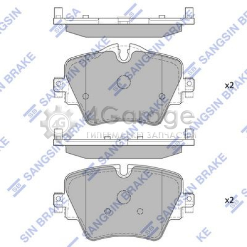 Hi-Q (SANGSIN) SP4129 Комплект тормозных колодок передние