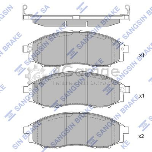 Hi-Q (SANGSIN) SP2078 Комплект тормозных колодок передние