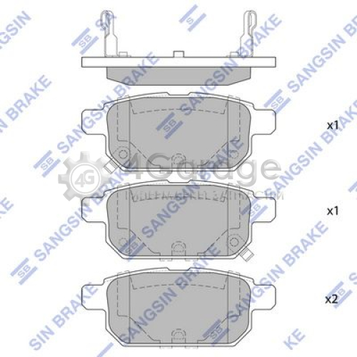 Hi-Q (SANGSIN) SP1634 Комплект тормозных колодок задние